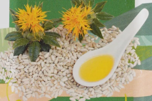 Safflower seed and flower